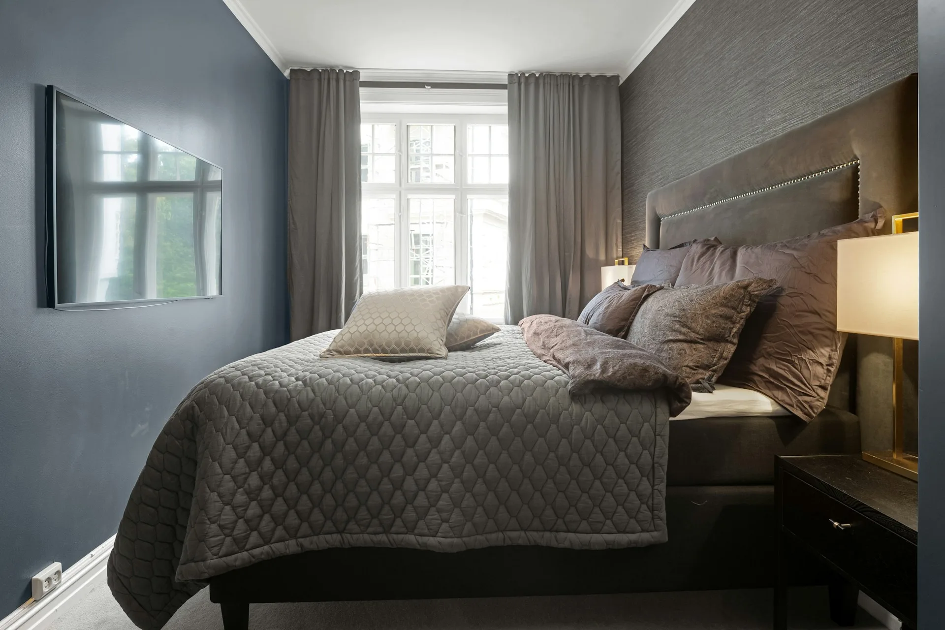 Accent wall wallpaper installation in Hayward home by Dream Wall Creations